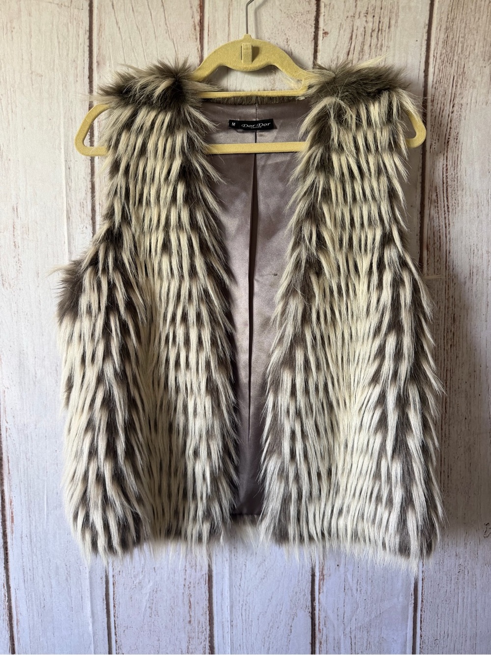 Dor Dor Couture Faux Fur Vest Size M